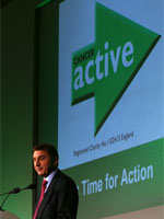Chris Woollams and CANCERactive logo