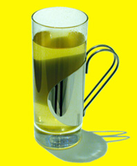 Green tea in a glass
