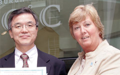 Angela Dickson with Koichi Ichimura